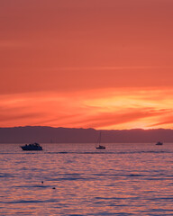 sunset over the sea