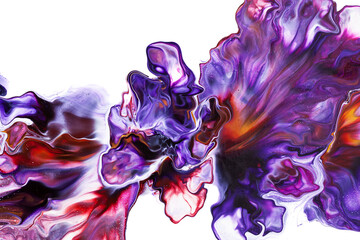 Poster - Fluid art abstract flower