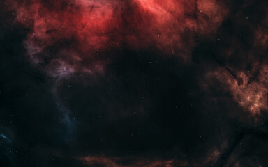 Wall Mural - deep space landscape in red tones. science fiction. elements of this image furnished by nasa
