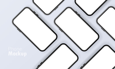 Wall Mural - smartphone blank screen. mockup to showcasing mobile web site design. modern cellphone with blank ap