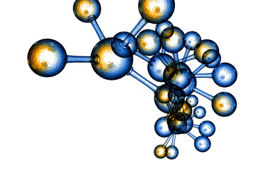 Wall Mural - atomic particle 3d illustration