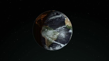 Wall Mural - View earth rotating planet rotating zoom rotating earth spinning planet spinning zoom spinning earth animation planet animation zoom animation earth space planet space zoom space starry background