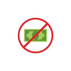 Canvas Print - No money icon design isolated on white background