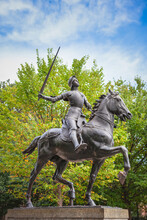 Joan Of Arc Statue In Meridian Hill Park In The Columbia Heights Neighborhood Of Washington, DC. The Statue Was Sculpted By Paul Dubois And Completed In 1922.