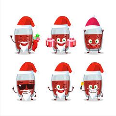 Sticker - Santa Claus emoticons with apple juice cartoon character