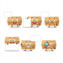 Wall Mural - Food pack cartoon character bring information board