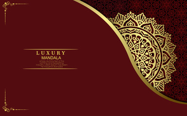 Mandala template with elegant, classic elements. Great for invitation, flyer, menu, brochure, background Premium Vector