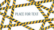 © WebPencil - The stripe is yellow and black. Fence tape frame, warnings, danger. Vector illustration with space for text.