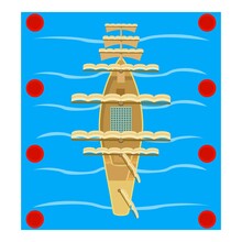 Sailing Ship Icon. Isometric Illustration Of Sailing Ship Vector Icon For Web