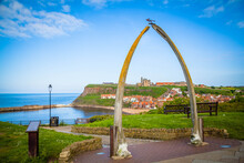 An Arch Of Whale Bones In Whitby,  Yorkshire,  United Kingdom