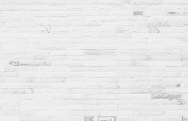 White grunge brick wall texture background for stone tile block painted in grey light color wallpaper modern interior and exterior and room backdrop design