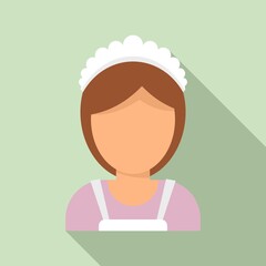 Wall Mural - Room service maid woman icon. Flat illustration of room service maid woman vector icon for web design