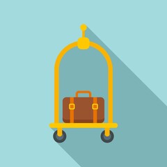 Canvas Print - Room service bag transport icon. Flat illustration of room service bag transport vector icon for web design