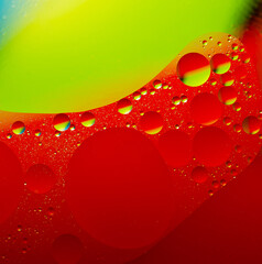 colored space abstract circles on the water