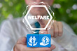 Welfare Family Concept. Financial well-being and happy family members.