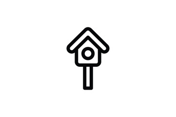 Poster - Farm Outline Icon - Bird House