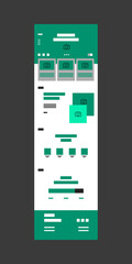 Web design template for business sale modern flat vector