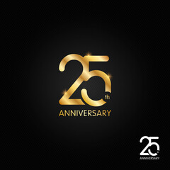 Wall Mural - 25 years anniversary logo, icon and symbol vector illustration