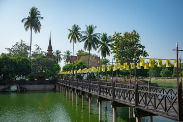 Wat Tra Phang Thong Temple at the Sukhothai Historical Park, Sukhothai Province - Thailand. This is public property, no restrict in copy or use.