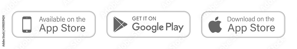 buttons google play apple store download application. isolated vector ...