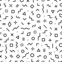 Wall Mural - abstract memphis seamless pattern. geometric elements. pattern for every day design. modern hipster 