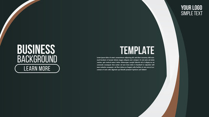 Wall Mural - business abstract green background gradient design with curve shape composition.futuristic minimal p