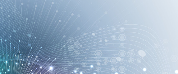Neural network concept. Connected cells with links. High technology process. Abstract background