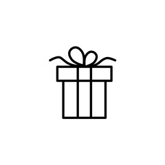 Poster - Outline christmas gift icon illustration vector symbol