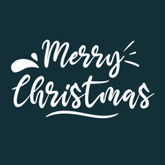 Wall Mural - Merry Christmas vector text  Lettering design card template. Holiday Greeting Gift Poster.