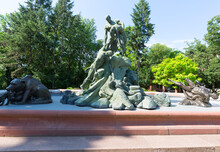 Deluge Fountain, Monumental Sculpture Fountain Portrays The Culmination Moment Of The Biblical Flood, Bydgoszcz, Poland