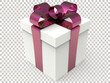 3d pink box with pink ribbon png