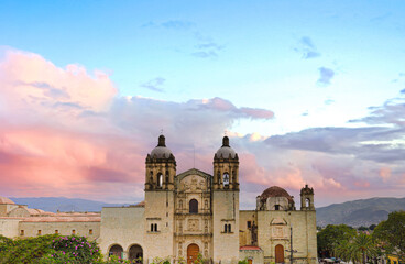 Wall Mural - Oaxaca, Mexico, Scenic old city streets and colorful colonial buildings in historic city center.