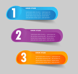 Wall Mural - modern text box template, banner Infographics