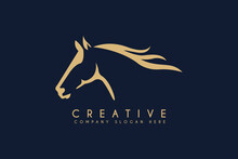 Beauty Horse Ranch Stable Stallion Logo Design