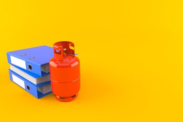 Poster - Propane bottle with ring binders