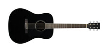 Musical Instrument - Black Acoustic Guitar Isolated