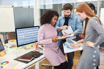 Graphic designer and web designer in internet agency