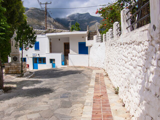 Wall Mural - Rocky streets in Megalo Chorio village on Tilos island in Greece.