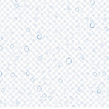 Fototapeta Łazienka - Bubbles in water on transparent background. Bubbles in water for wallpaper, texture background and pattern template. Water bubbles, vector background