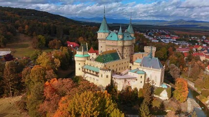 Poster - Aerial view of Bojnice medieval castle