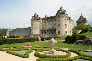 Sticker - medieval castle (roche-courbon) in saint-porchaire in france