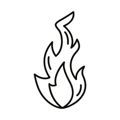 Poster - fire flame line style icon