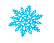 Blue Snowflake Isolated On The White