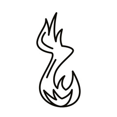 Poster - flame fire hot style line icon