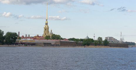 RUSSIA; SAINT-PETERSBURG - JULY 5 - View of the Neva on July 5; 2015 in St. Petersburg