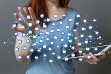 data network 3d digital info