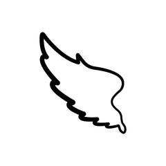 Wall Mural - Angel wing icon vector symbol illustration