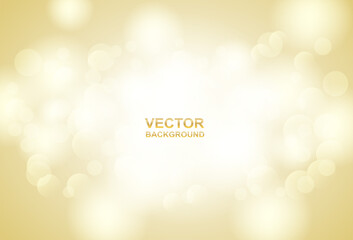 Abstract. bokeh blur light on gold background. vector.