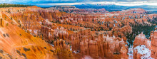 Breaking Winter Storm Over Sunrise Point From Sunset Point, Bryce Canyon National Park, Utah, USA