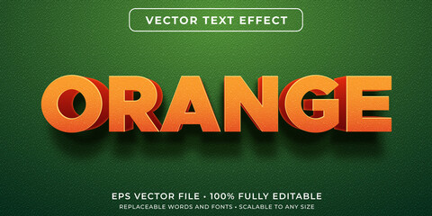 Wall Mural - editable text effect - orange texture text style